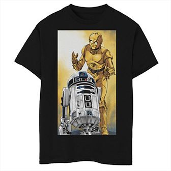 Boys 8-20 Star Wars C3PO And R2D2 Comic Strip Tee
