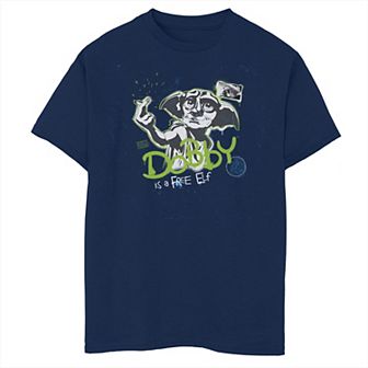 Boys 8-20 Harry Potter Dobby Is A Free Elf Graffiti Tee
