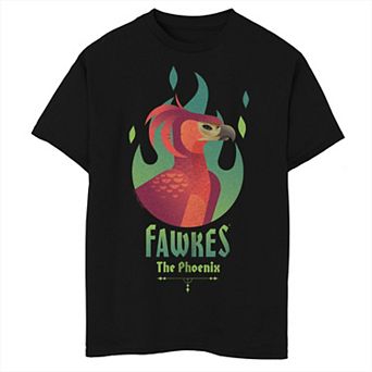 Boys 8-20 Harry Potter Fawkes The Phoenix Draw Tee