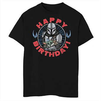 Boys 8-20 The Mandalorian Happy Birthday Badge Tee