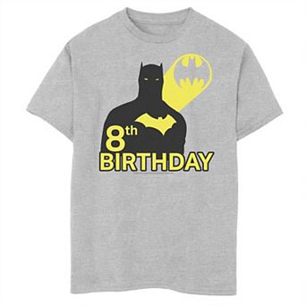 Boys 8-20 DC Comics Batman 8th Birthday Silhouette Tee