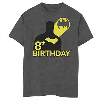 Boys 8-20 DC Comics Batman 8th Birthday Silhouette Tee