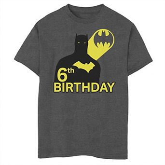 Boys 8-20 DC Comics Batman 6th Birthday Silhouette Tee