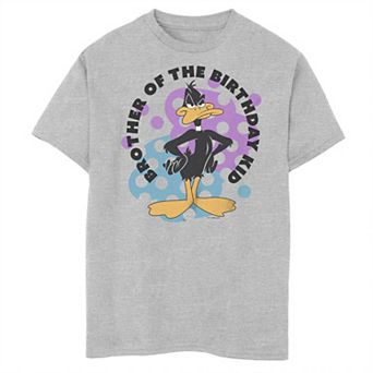 Boys 8-20 Looney Tunes Daffy Birthday Kid's Brother Tee