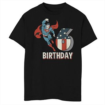 Boys 8-20 Superman American Style 6th Birthday Tee