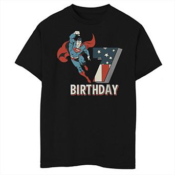 Boys 8-20 Superman American Style 7th Birthday Tee