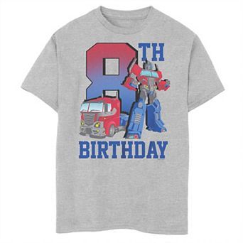 Boys 8-20 Transformers 8th Birthday Optimus Tee