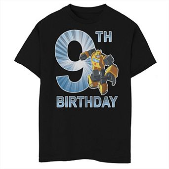 Boys 8-20 Transformers 9th Birthday Bumblebee Tee