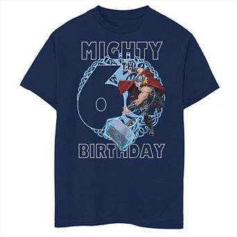 Boys 8-20 Marvel Thor Mighty 6th Birthday Tee