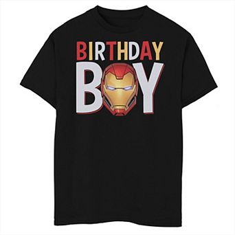 Boys 8-20 Marvel Avengers Iron Man Birthday Boy Tee