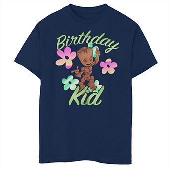 Boys 8-20 Guardians Of The Galaxy Groot Birthday Kid Tee