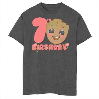 Boys 8-20 Marvel Cute Groot 7th Birthday Tee