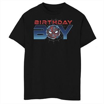 Boys 8-20 Marvel Spiderman Birthday Boy Badge Tee
