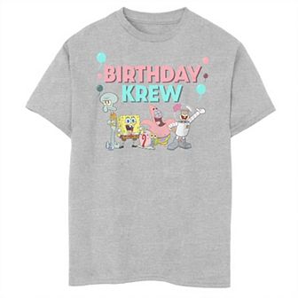 Boys 8-20 SpongeBob SquarePants Birthday Crew Tee