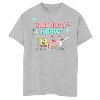 Boys 8-20 SpongeBob SquarePants Birthday Crew Tee