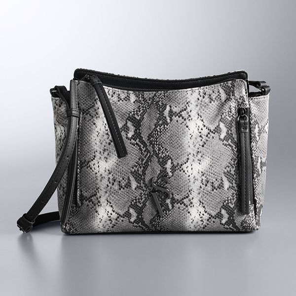 Women's Simply Vera Vera Wang Cara Faux Snakeskin Crossbody Bag