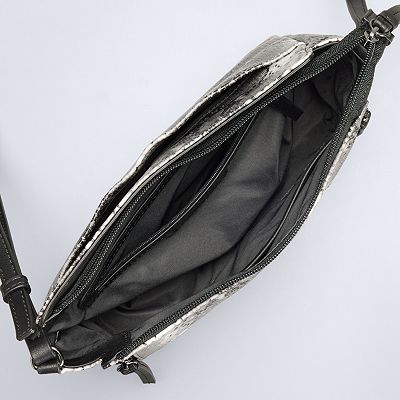Women's Simply Vera Vera Wang Cara Faux Snakeskin Crossbody Bag