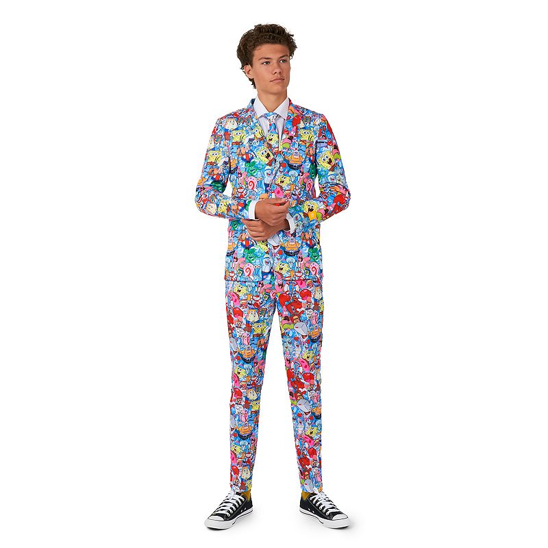 Boys 2-16 OppoSuits Nickelodeon SpongeBob SquarePants Frenzy Suit, Boy's, Size: 8, Multi None