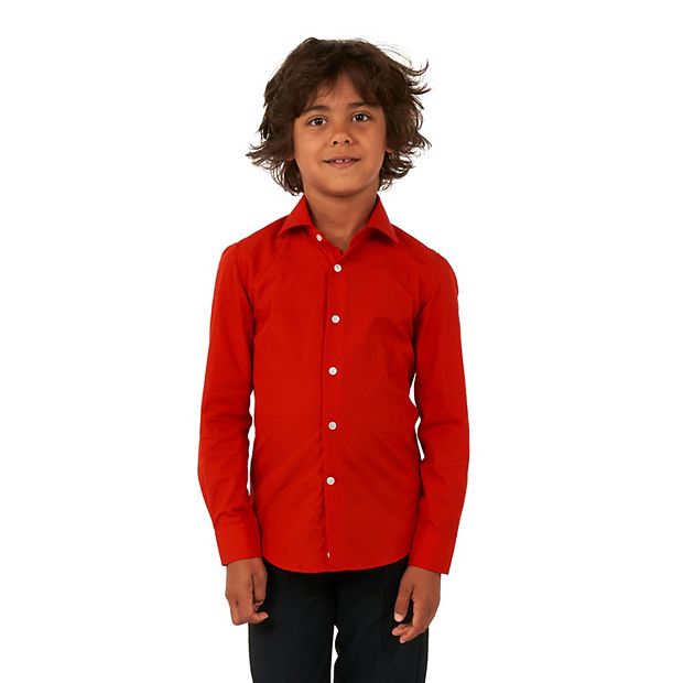 open lace back dress Boys Satin Long Sleeve Dress Shirt | Formal Dance Attire