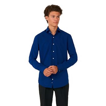 Boys 2-16 OppoSuits Navy Royale Solid Button-Up Dress Shirt