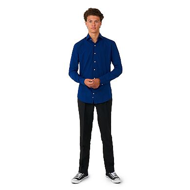 Boys 2-16 OppoSuits Navy Royale Solid Button-Up Dress Shirt