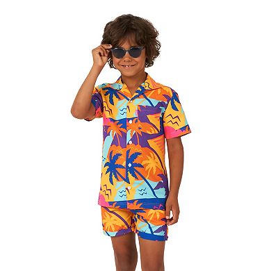 Boys 2-16 OppoSuits Palm Power Summer Top & Shorts Set