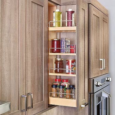 Rev-a-shelf 9.5" Pullout Kitchen Wall Cabinet Organizer Soft-close, 448-bbscwc-9c