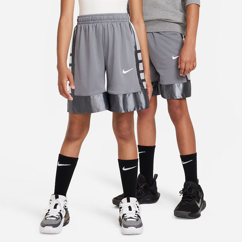 Boys 8-20 Nike Dri-FIT Elite 23 Basketball Shorts, Boy's, Size: Small PLUS, Grey Gray White