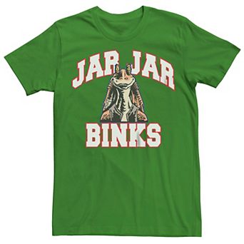 Men's Star Wars Jar Jar Binks Varsity Style Graphic Tee