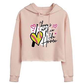 Juniors' No Place Like Home Cropped Graphic Hoodie
