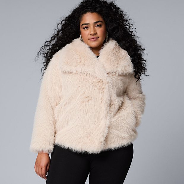 Women's Simply Vera Vera Wang Faux Fur Jacket