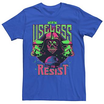 Men's Star Wars Darth Vader Useless To Resist Poster Graphic Tee