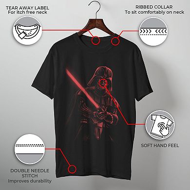 Men's Star Wars Darth Vader Red Lightsaber Graphic Tee