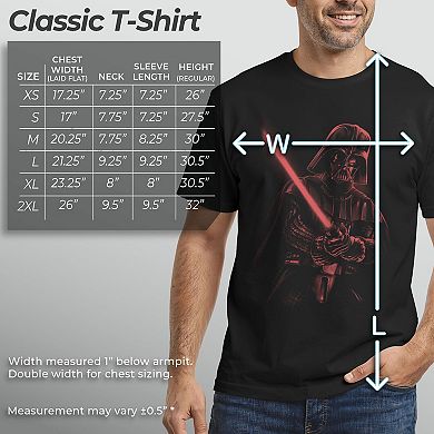 Men's Star Wars Darth Vader Red Lightsaber Graphic Tee