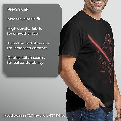 Men's Star Wars Darth Vader Red Lightsaber Graphic Tee