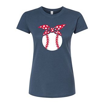 Juniors' Baseball Bandana Fitted Graphic Tee