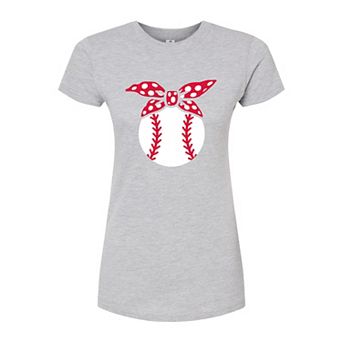 Juniors' Baseball Bandana Fitted Graphic Tee