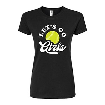 Juniors' Lets Go Girls Fitted Graphic Tee