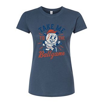 Juniors' Take Me To The Ballgame Fitted Graphic Tee