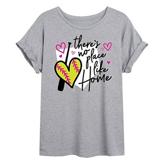 Juniors' No Place Like Home Oversized Tee