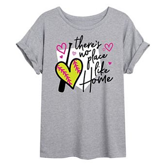 Juniors' No Place Like Home Oversized Tee