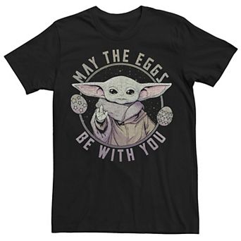 Big & Tall Star Wars The Mandalorian Grogu "May The Eggs Be With You" Easter Graphic Tee