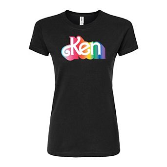 Juniors' Barbie® Ken Logo Fitted Tee