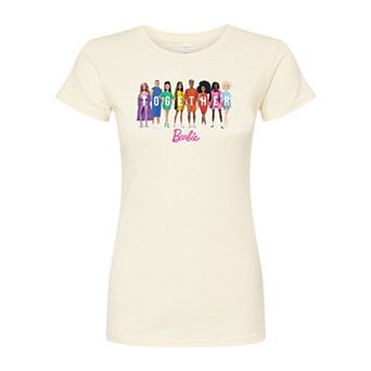 Juniors' Barbie® Together Pride Logo Fitted Tee