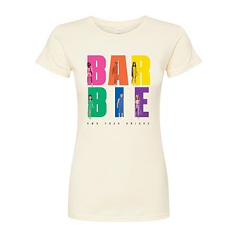 Juniors' Barbie® Own Your Unique Fitted Tee