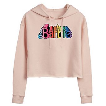 Juniors' Barbie Pride Cropped Graphic Hoodie