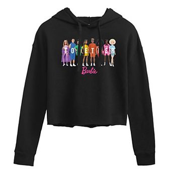 Juniors' Barbie Together Pride Cropped Graphic Hoodie