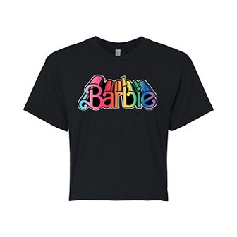 Juniors' Barbie® Pride Cropped Tee