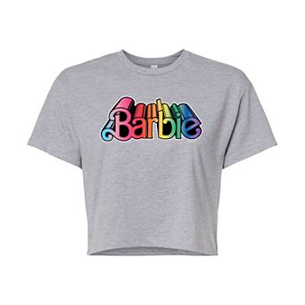 Juniors' Barbie® Pride Cropped Tee