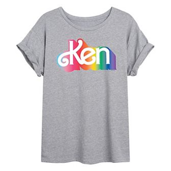 Juniors' Barbie® Ken Logo Oversized Tee